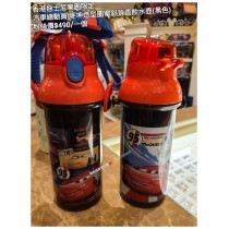 香港迪士尼樂園限定 汽車總動員 麥坤造型圖案斜背直飲水壺 (黑色)